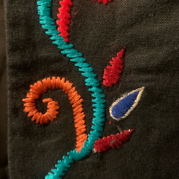 Black Embroidered Bohemian Kimono - Picture 5 of 8